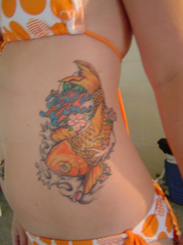 Attractive Fish Tattoo On Stomach