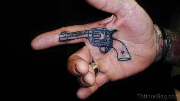 Attractive Gun Tattoo 