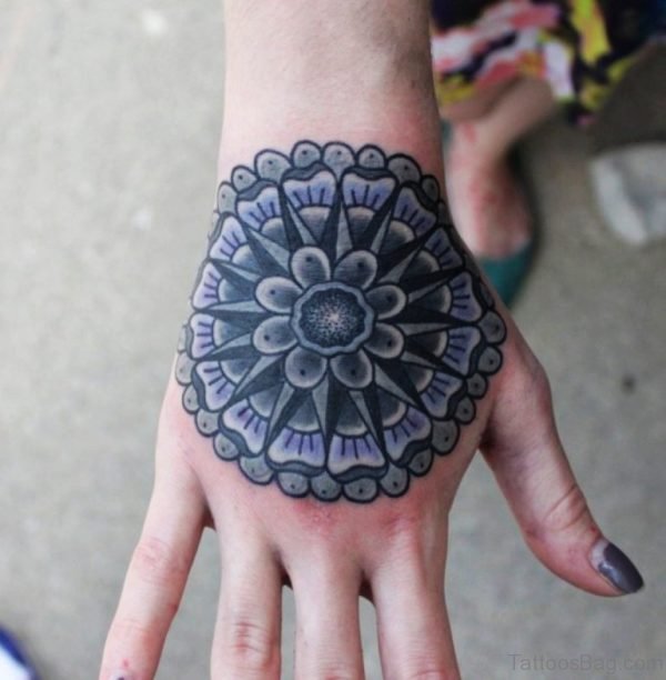 Attractive Mandala Tattoo On Hand