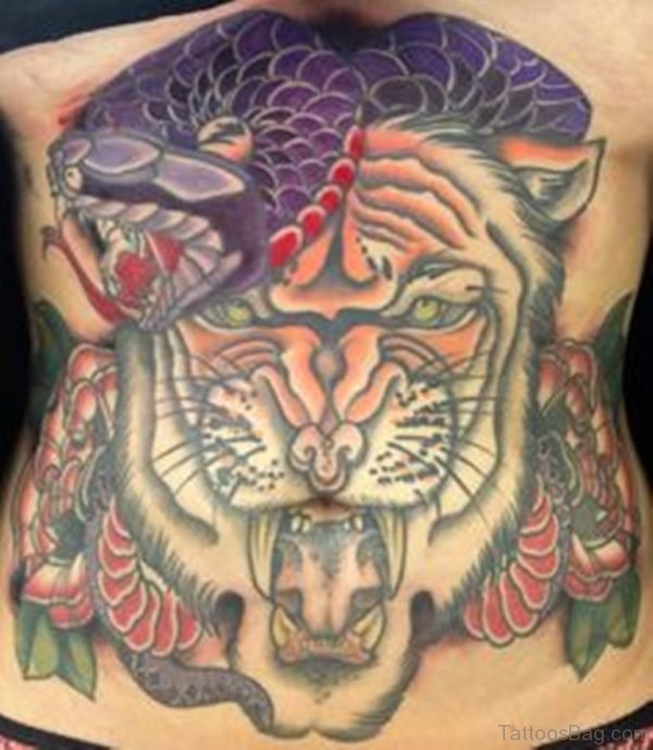 Attractive Tiger Tattoo 