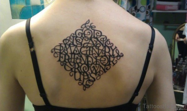 Awesome Atheist Tattoo Design On Back Body