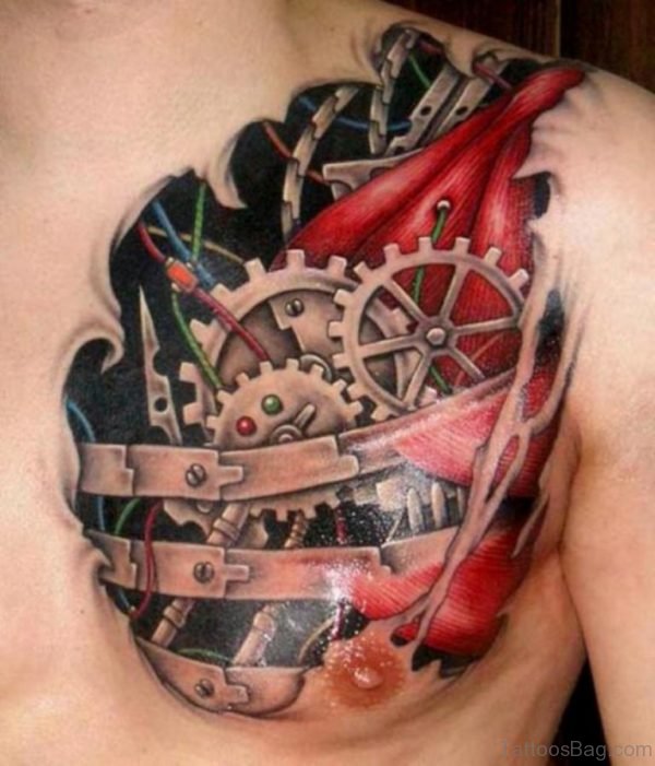 Awesome Biomechanical Tattoo 