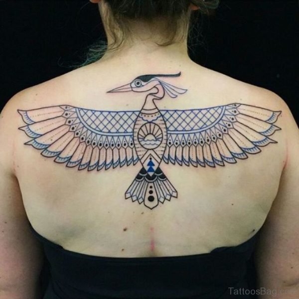 Awesome Bird Tattoo On Back