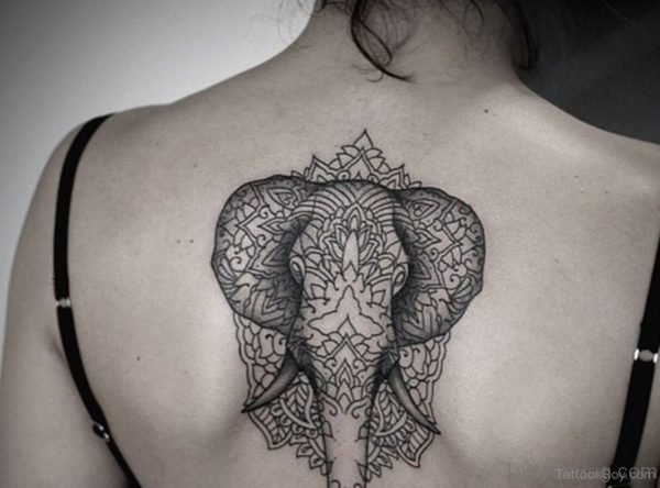 Awesome Elephant Tattoo On Back