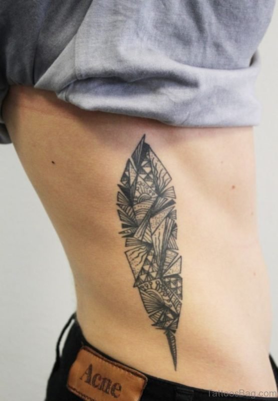 Awesome Feather Tattoo 