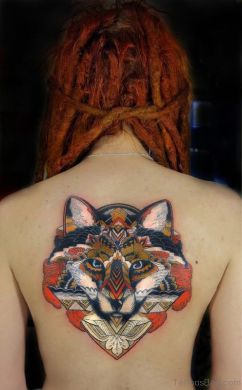 Fox Tattoo On Back 
