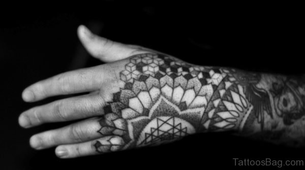 Awesome Geometric Tattoo On Hand