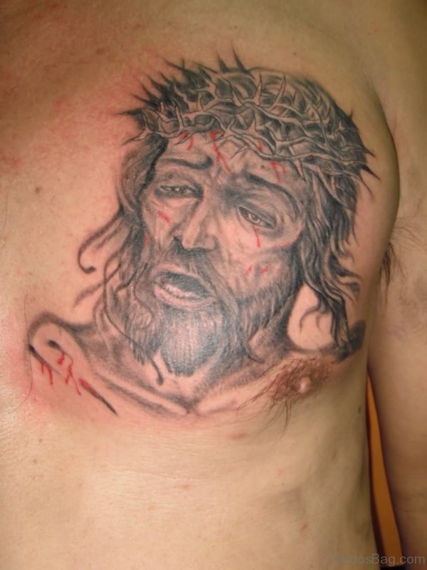 Awesome Jesus Tatto On Chest