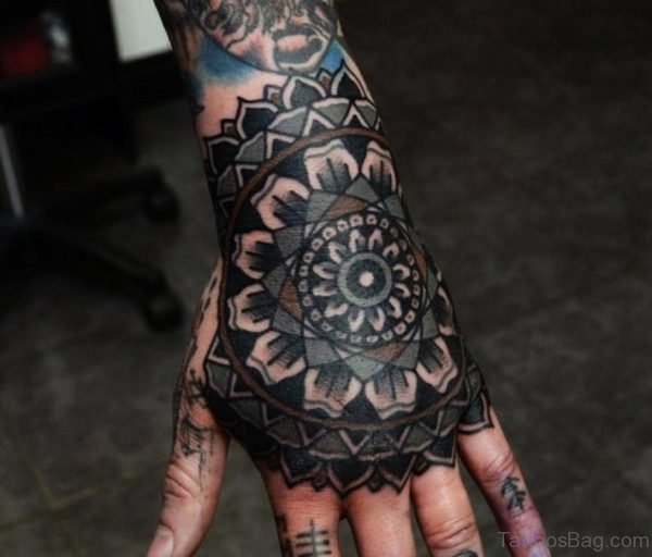 Awesome Mandala Tattoo On Hand