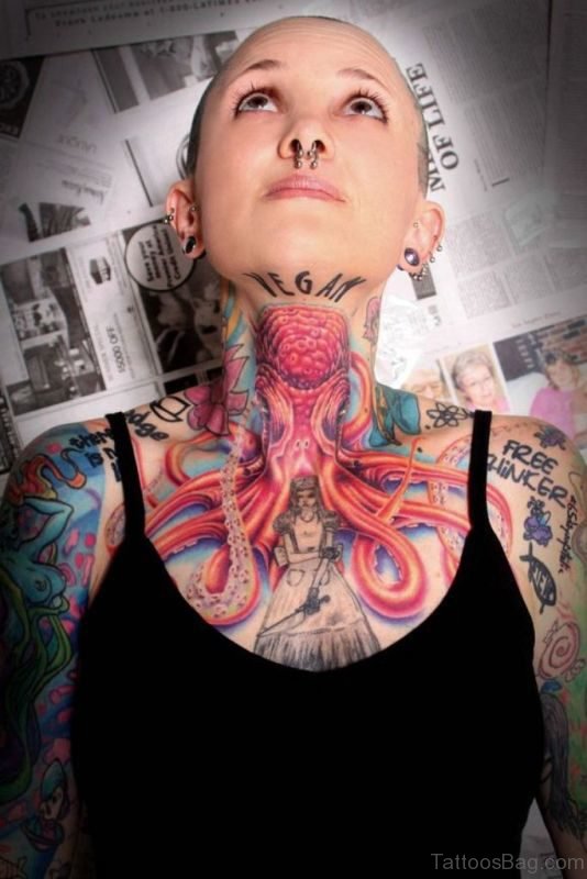 Awesome Neck Tattoo 