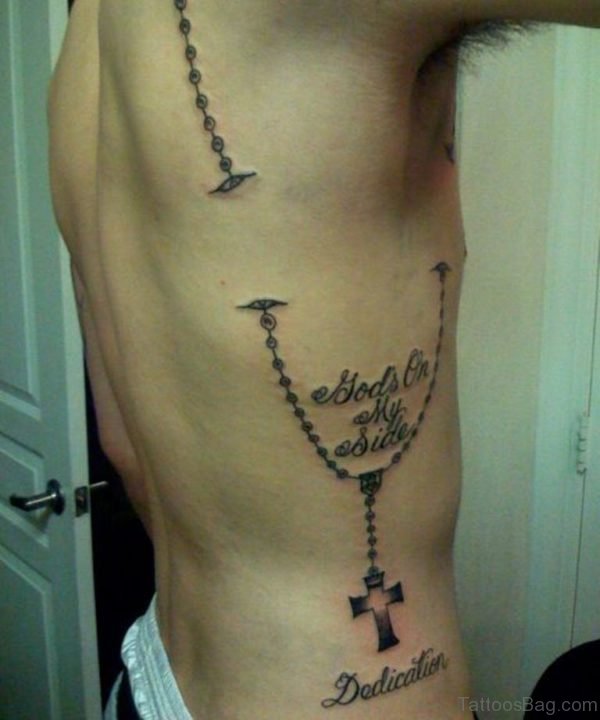 Awesome Rosary Tattoo Design 