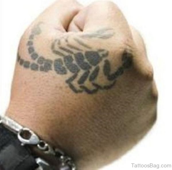 Awesome Scorpion Tattoo On hand