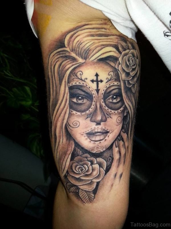 Girl Face Tattoo