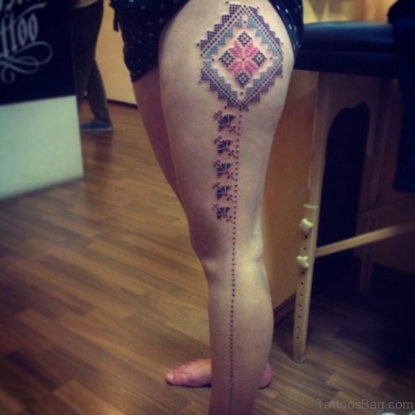 Awesome Thigh Tattoo 