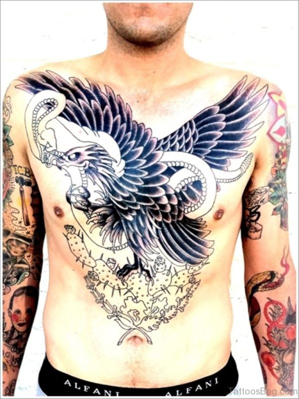 Eagle Tattoo On Chest 