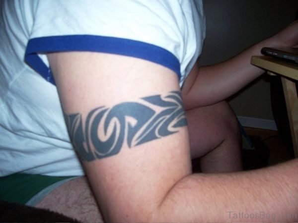 Awful Tribal Band Tattoo On Arm