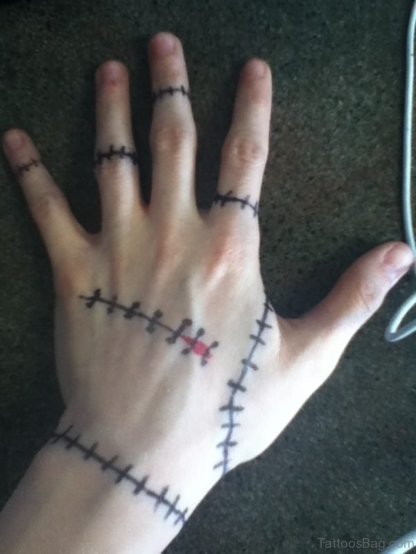 Barbwire Tattoo On Finger