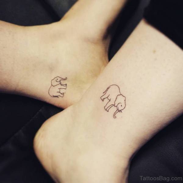 Beautiful Elephant Tattoo On Ankle