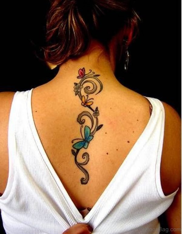 Beautiful Upper Back Tattoo