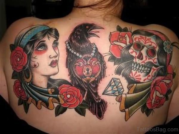 Beautiful Women Skull Tattoo