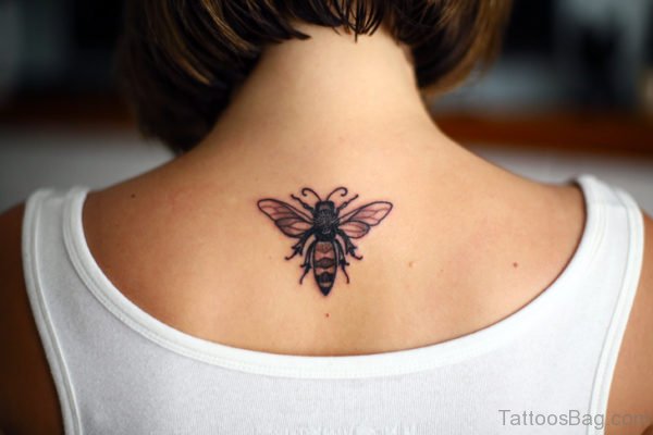 Bee Tattoo On Back 