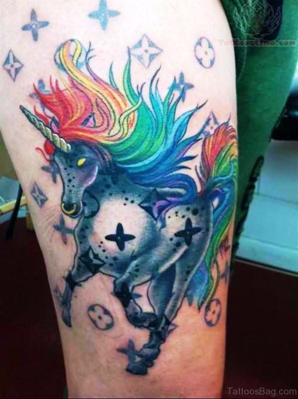 Best Colorful Unicorn Tattoo On Arm