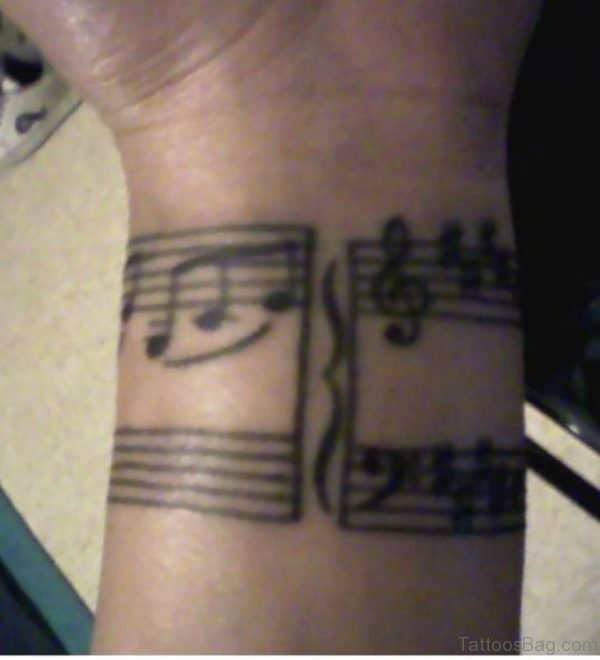Best Music Notes Tattoo On Wrist 