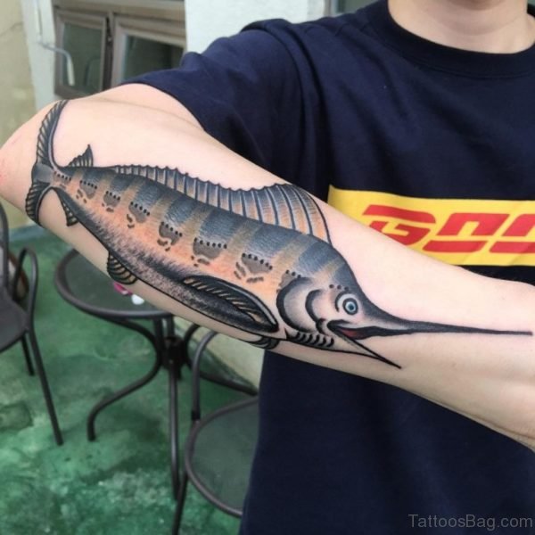 Betta Fish Tattoo On Arm 