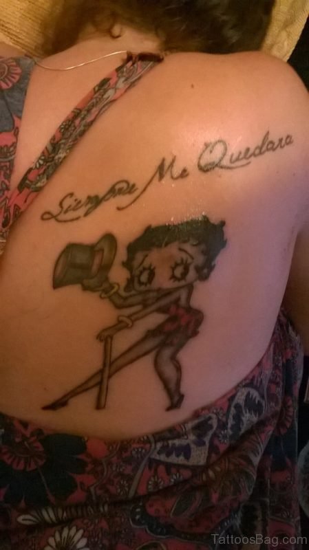 Betty Boop Tattoo Design On Back 