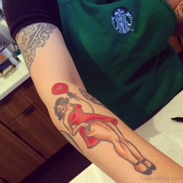 Betty Boop Tattoo On Arm TB126