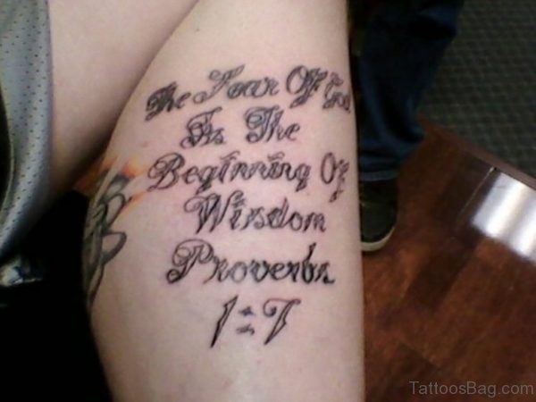 Bible Verses Tattoo On Leg 