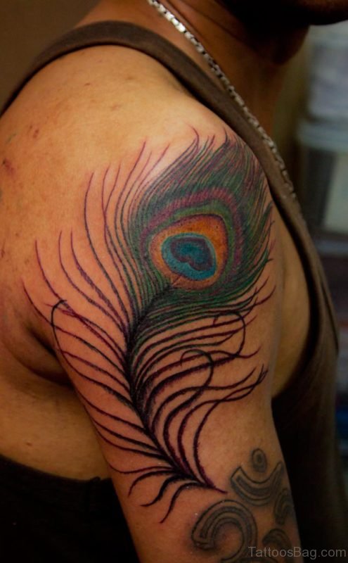 Big Peacock Feather Tattoo