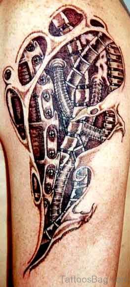 Bio Mechanical Half Sleeve Tattoo 