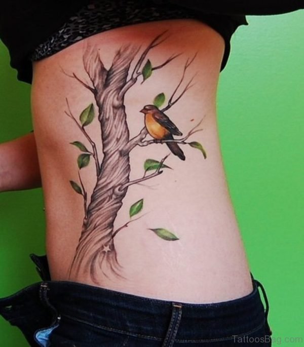 Bird And Tree Tattoo