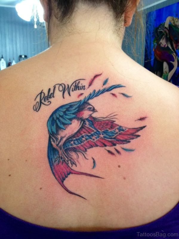 Bird Tattoo On Back 