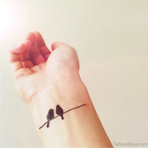 Bird Tattoo On Wrist 