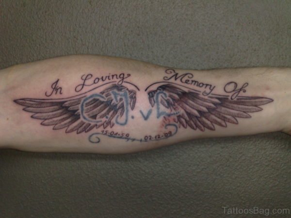 Bird Wings Tattoo On Arm 