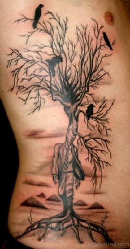 Birds And Tree Tattoo 