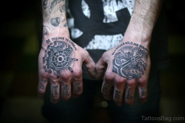 Black Anchor Tattoo 