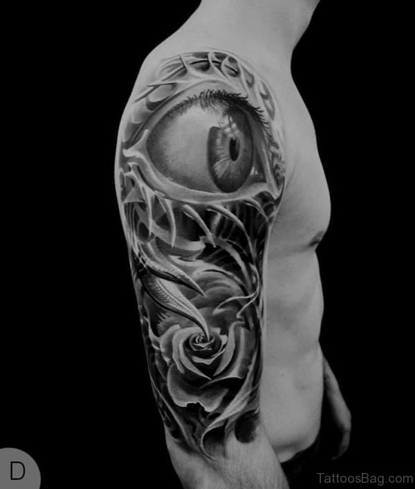 Black And White Eye Tattoo