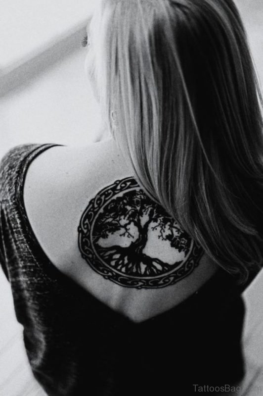 Black Celtic Tree Tattoo