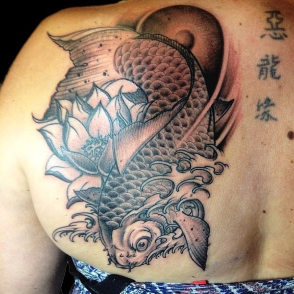 Black Grey Ink Japanese Tattoo