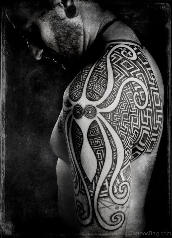 Black Nordic Shoulder Tattoo
