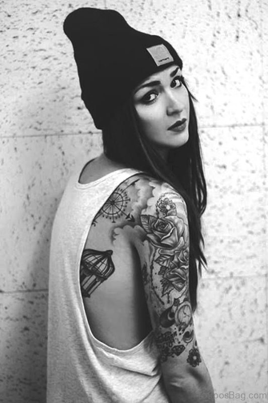 Black Roses Tattoo On Arm