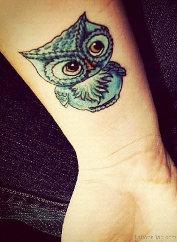 Owl Tattoo On Wrist 
