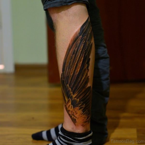 Brown Wings Tattoo
