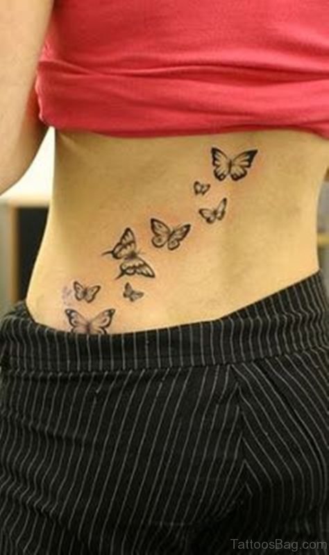 Butterfly Tattoo Design On Lower Back