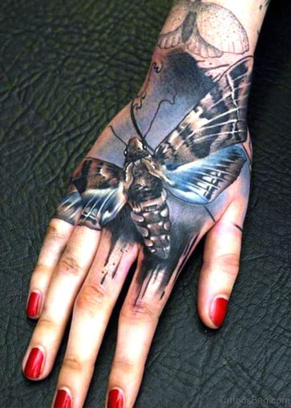 Butterfly Tattoo On Hand 