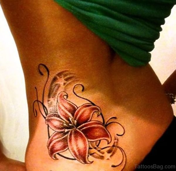 Butterfly and Flower Tattoo Design
