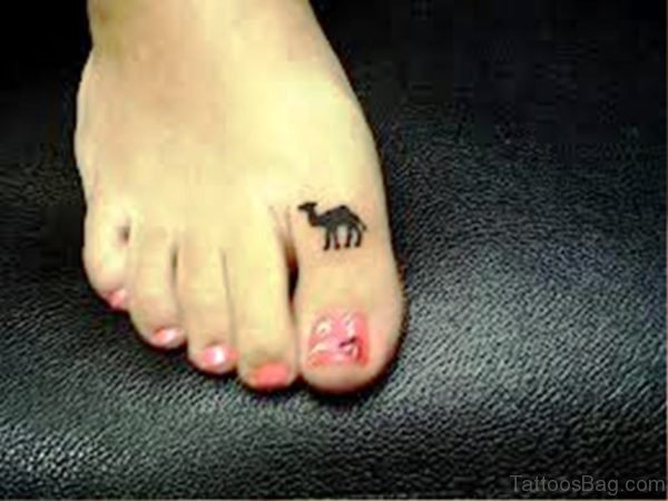 Camel Tattoo On Toe Pic